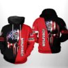 NC State Wolfpack NCAA US Flag Skull 3D Printed Hoodie/Zipper Hoodie - d94f8191b8e6