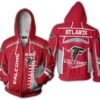 NFL Atlanta Falcons Zippered Hoodie 3D Hoodie - b83d74bdaeda