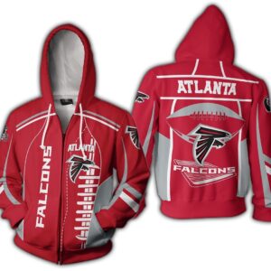 NFL Atlanta Falcons Zippered Hoodie Limited Edition 3D Hoodie - 3b87014205f9