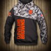 NFL Cleveland Browns Camo Men And Women 3D Full Printing Hoodie Zip Hoodie Cleveland Browns 3D Full Printing Shirt Cleveland Browns All Over Print 3D Hoodie Shirt - ceb3092f4aab
