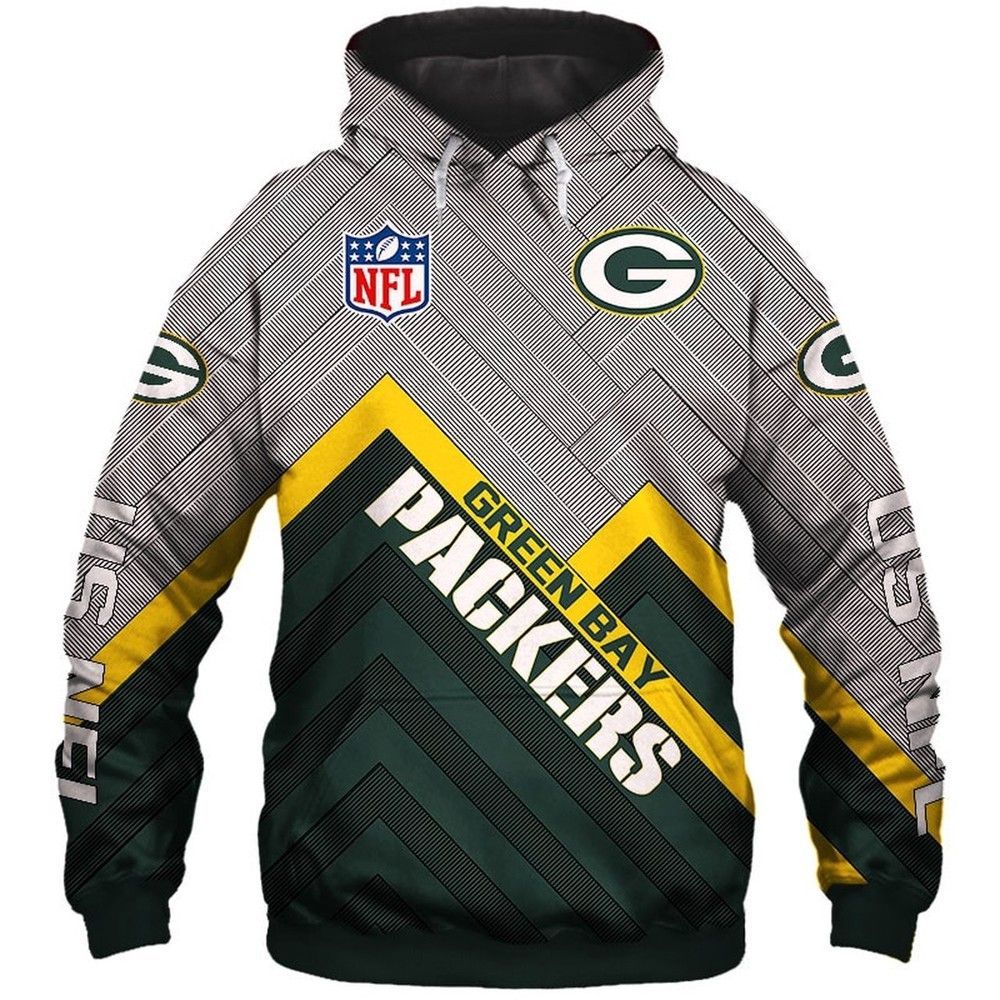 NFL Green Bay Packers All Over Printed 3D Hoodie Sweatshirt - 760d9845df95 NFL Green Bay Packers All Over Printed 3D Hoodie Sweatshirt - 760d9845df95