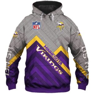 NFL Minnesota Vikings Men and Women 3D Hoodie Zip Hoodie NFL Minnesota Vikings 3D Shirt Minnesota Vikings Team 3D All Over Printed Hoodie Shirt - 356f1cf7e678