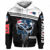 NFL New England Patriots The Punisher Skull Men and Women 3D Hoodie and Zip Hoodie New England Patriots 3D Shirt New England Patriots All Over Printed Hoodie - 289ab536d8e2