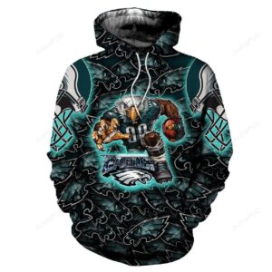 NFL Philadelphia Eagles 3D Graphic Printed Men and Women 3D Hoodie Zip Hoodie Shirt NFL Philadelphia Eagles 3D Shirt - e39c1a2006c0