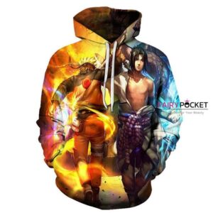 Naruto Uzumaki Uchiha Sasuke 3D Hoodie For Men Women All Over 3D Printed Hoodie - 9e2d919c8f42