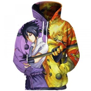 Naruto Vs Sasuke Pullover And Zippered Hoodies Custom 3D Graphic Printed 3D Hoodie All Over Print Hoodie For Men For Women - 6a4529117a35