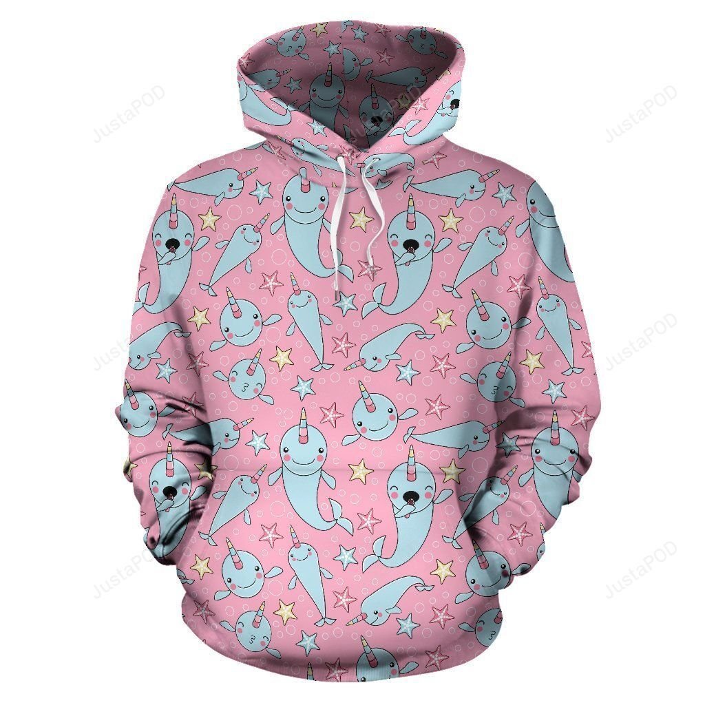 Narwhal Cartoon Cute Print Pullover 3D Hoodie For Men Women All Over 3D Printed Hoodie - 7458f9e66edf Narwhal Cartoon Cute Print Pullover 3D Hoodie For Men Women All Over 3D Printed Hoodie - 7458f9e66edf
