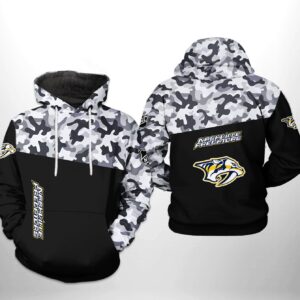 Nashville Predators NHL Camo Veteran 3D Printed Hoodie/Zipper Hoodie - 2dac35694224