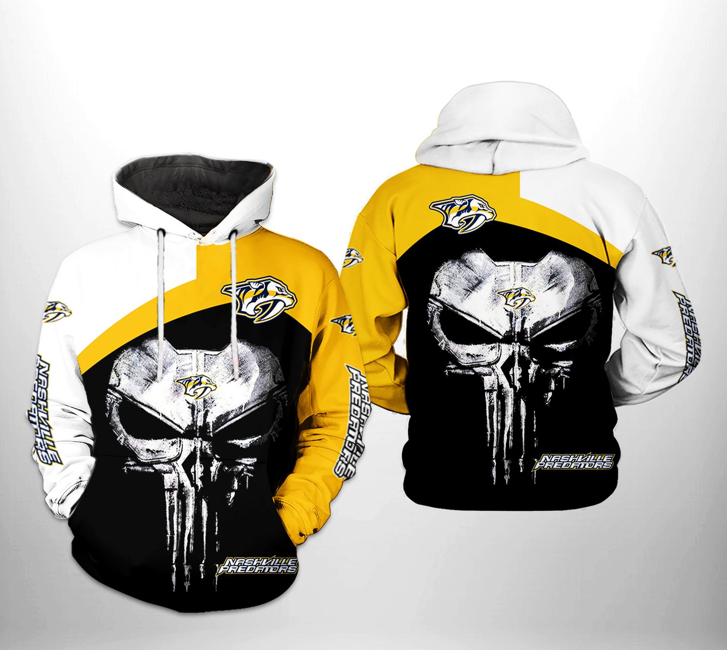 Nashville Predators NHL Skull Punisher 3D Printed Hoodie/Zipper Hoodie - fbb619f761d1 Nashville Predators NHL Skull Punisher 3D Printed Hoodie/Zipper Hoodie - fbb619f761d1