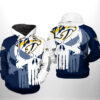 Nashville Predators NHL Team Skull 3D Printed Hoodie/Zipper Hoodie - e61a862c8d3b