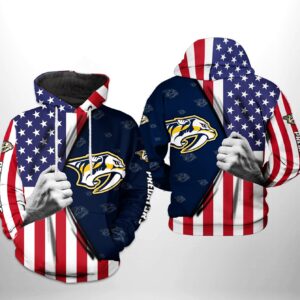 Nashville Predators NHL US FLag 3D Printed Hoodie/Zipper Hoodie - f2e36d44f8b9