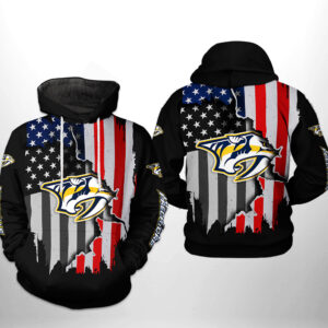 Nashville Predators NHL US FLag Team 3D Printed Hoodie/Zipper Hoodie - 9d02e1ca1c4c