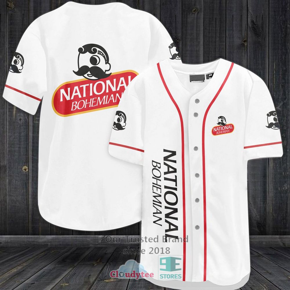 National Bohemian Baseball Jersey Shirt National Bohemian Baseball Jersey Shirt