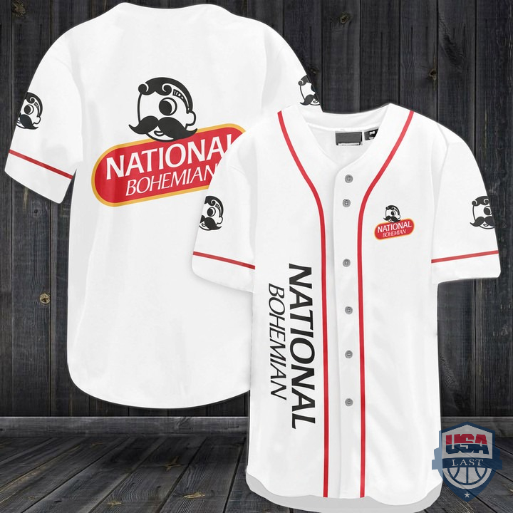 National Bohemian Baseball Jersey Shirt National Bohemian Baseball Jersey Shirt
