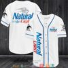 Natural Light Beer White Baseball Jersey