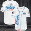 Natural Light White Baseball Jersey