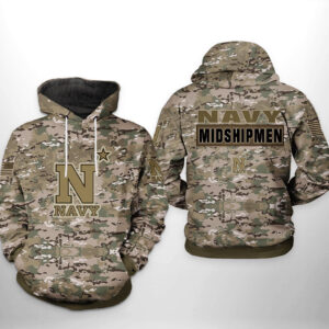 Navy Midshipmen NCAA Camo Veteran 3D Printed Hoodie/Zipper Hoodie - 0998fa8c3613