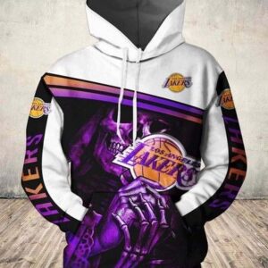 Nba Los Angeles Lakers Skull Pullover And Zippered Hoodies Custom 3d Graphic Printed 3d Hoodie All Over Print Hoodie For Men For Women - 5a8e8067b23d