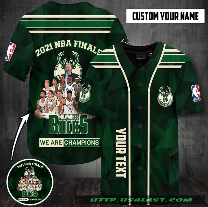 Nba Milwaukee Bucks We Are Champion Custom Name Baseball Jersey Shirt Nba Milwaukee Bucks We Are Champion Custom Name Baseball Jersey Shirt