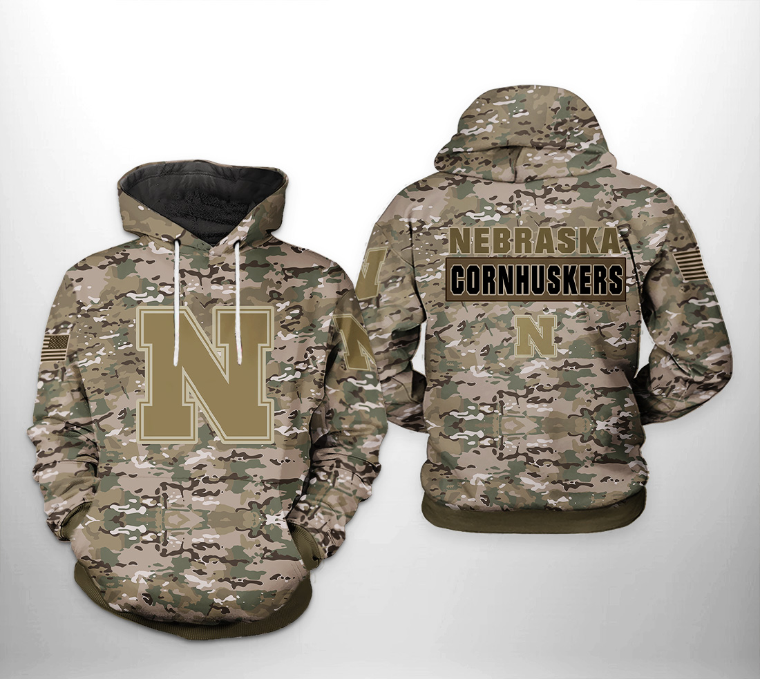 Nebraska Cornhuskers NCAA Camo Veteran 3D Printed Hoodie/Zipper Hoodie - b0b2408c838b Nebraska Cornhuskers NCAA Camo Veteran 3D Printed Hoodie/Zipper Hoodie - b0b2408c838b