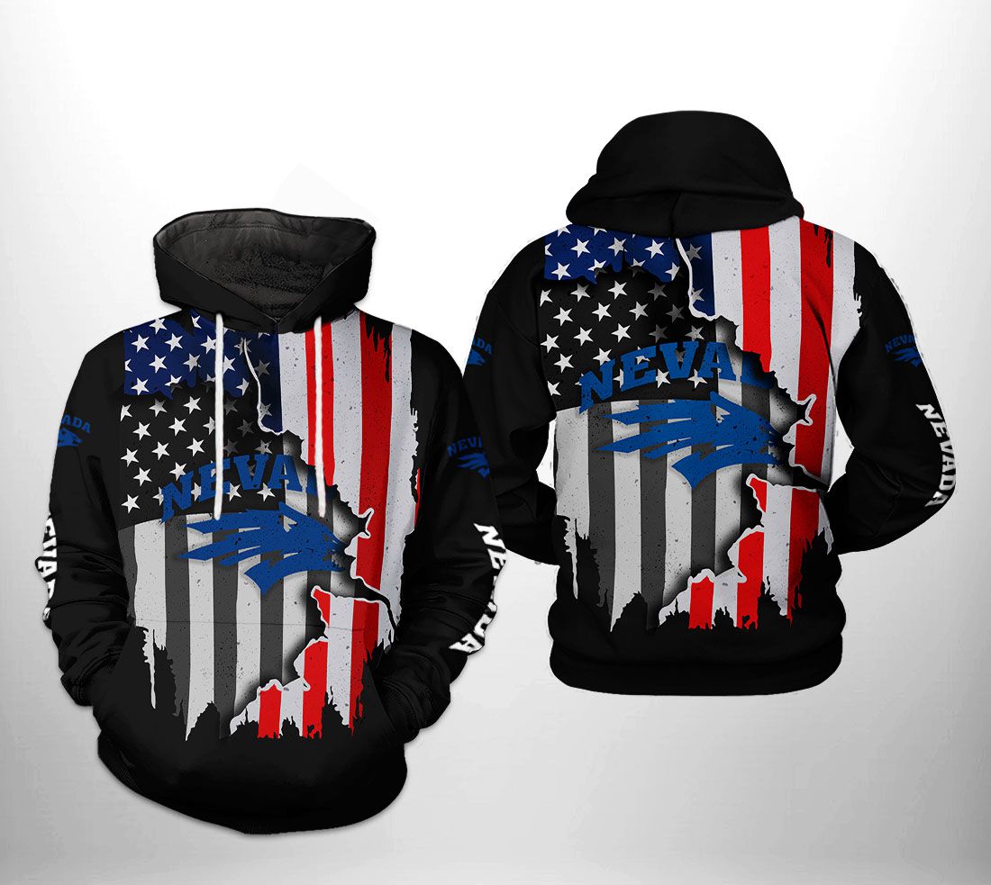 Nevada Wolf Pack NCAA US Flag 3D Printed Hoodie/Zipper Hoodie - cd8bcddd4b7a Nevada Wolf Pack NCAA US Flag 3D Printed Hoodie/Zipper Hoodie - cd8bcddd4b7a