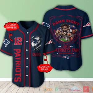 New England Patriots 3D Personalized Baseball Jersey Shirt