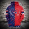 New England Patriots Heart Go Blue Go Red Pullover And Zippered Hoodies Custom 3D Graphic Printed 3D Hoodie All Over Print Hoodie For Men For Women - 8feb503c3e4e