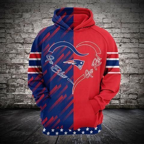 New England Patriots Heart Go Blue Go Red Pullover And Zippered Hoodies Custom 3D Graphic Printed 3D Hoodie All Over Print Hoodie For Men For Women - 8feb503c3e4e New England Patriots Heart Go Blue Go Red Pullover And Zippered Hoodies Custom 3D Graphic Printed 3D Hoodie All Over Print Hoodie For Men For Women - 8feb503c3e4e