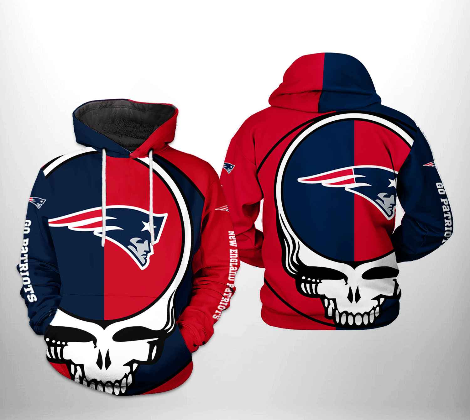 New England Patriots NFL Grateful Dead 3D Printed Hoodie/Zipper Hoodie - bfcd5173835b New England Patriots NFL Grateful Dead 3D Printed Hoodie/Zipper Hoodie - bfcd5173835b