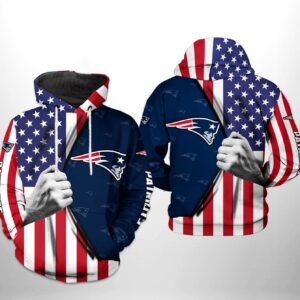 New England Patriots NFL US Flag Team 3D Printed Hoodie/Zipper Hoodie - 87c52d4d8078