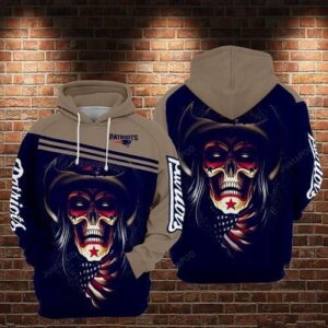 New England Patriots Nfl Football Skull Black 3d Hoodie For Men For Women New England Patriots All Over Printed Hoodie. New England Patriots 3d Full Printing Shirt - d9a0450f0b98