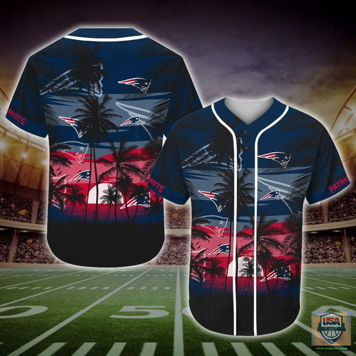 New England Patriots Nfl Palm Tree Baseball Jersey New England Patriots Nfl Palm Tree Baseball Jersey