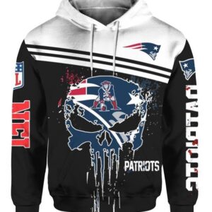 New England Patriots Nfl Skull Pullover And Zippered Hoodies Custom 3D Graphic Printed 3D Hoodie All Over Print Hoodie For Men For Women - 1d672766e3d3