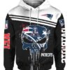 New England Patriots Nfl Skull Pullover And Zippered Hoodies Custom 3d Graphic Printed 3d Hoodie All Over Print Hoodie For Men For Women - 11b946d09afa