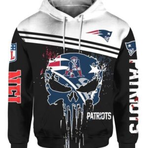 New England Patriots Skull Pullover And Zippered Hoodies Custom 3D Graphic Printed 3D Hoodie All Over Print Hoodie For Men For Women - e92a9dfea96e