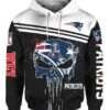 New England Patriots Skull Pullover And Zippered Hoodies Custom 3d Graphic Printed 3d Hoodie All Over Print Hoodie For Men For Women - ad92502e08da