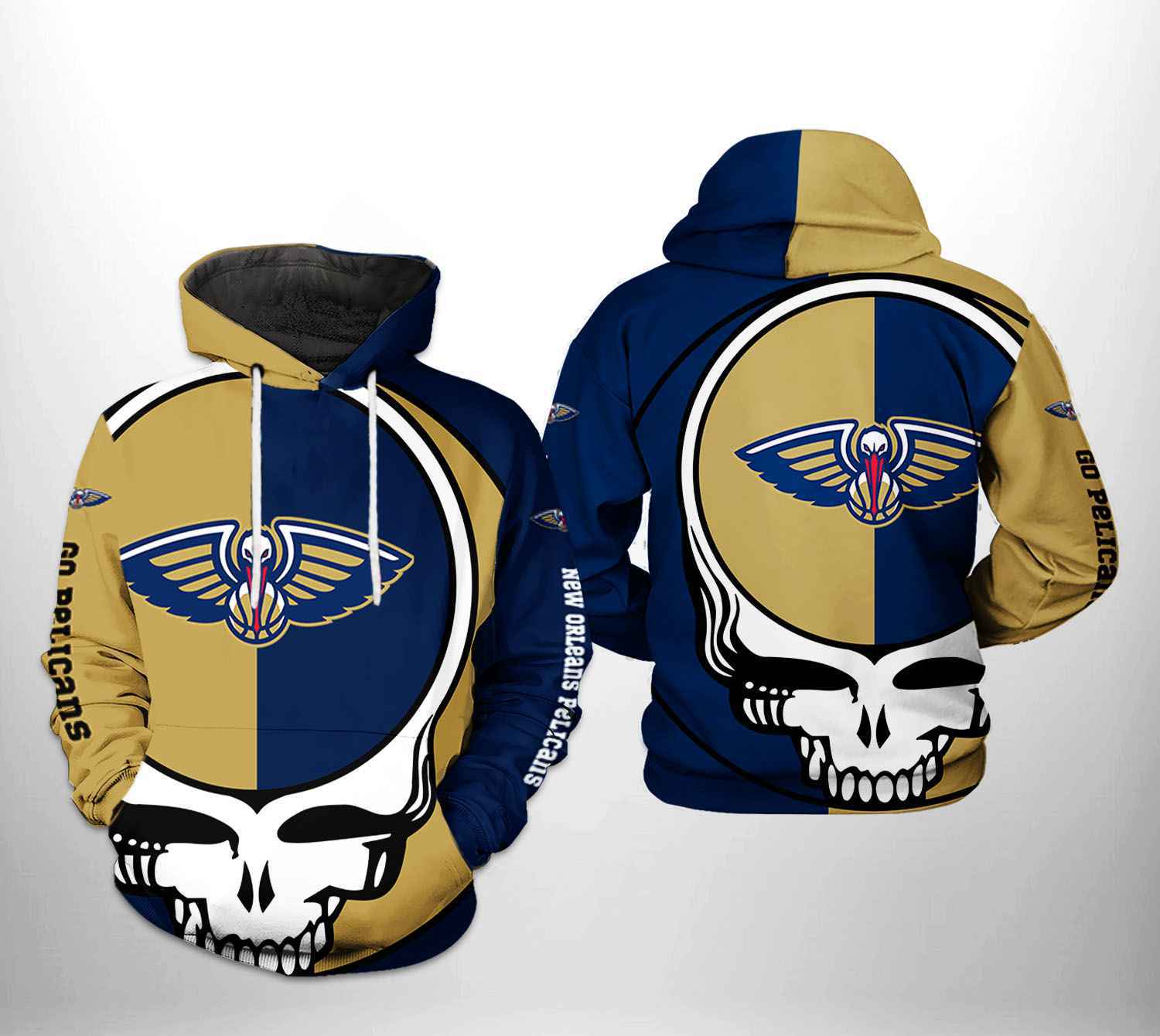 New Orleans Pelicans NBA Grateful Dead 3D Printed Hoodie/Zipper Hoodie - 94c538721749 New Orleans Pelicans NBA Grateful Dead 3D Printed Hoodie/Zipper Hoodie - 94c538721749