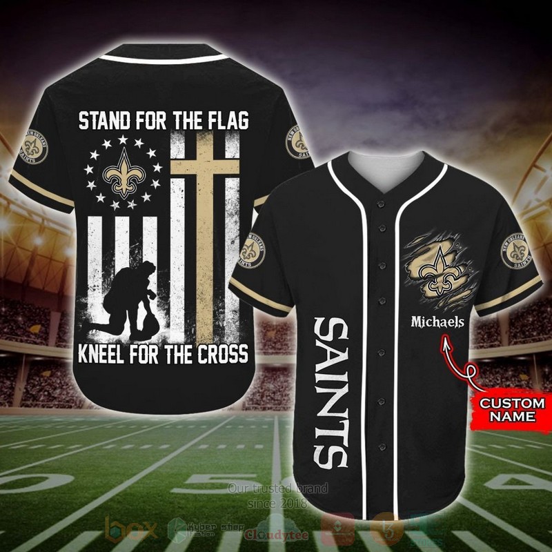 New Orleans Saints Nfl Custom Name Baseball Jersey New Orleans Saints Nfl Custom Name Baseball Jersey