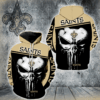 New Orleans Saints Punisher All Over Print 3D Hoodie For Men And Women - 3e36c733598c