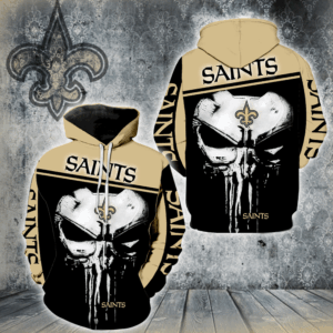 New Orleans Saints Punisher All Over Print 3D Hoodie For Men And Women - 3e36c733598c