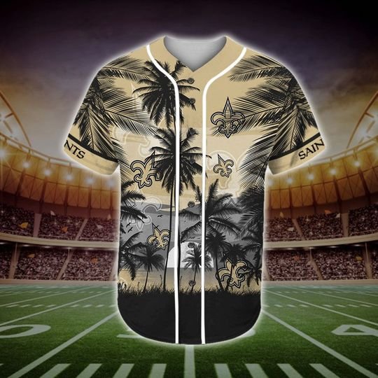 New Orleans Saints Tropical Baseball Jersey New Orleans Saints Tropical Baseball Jersey