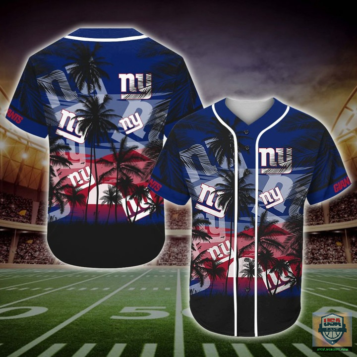 New York Giants Nfl Palm Tree Baseball Jersey New York Giants Nfl Palm Tree Baseball Jersey