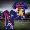 New York Giants Pikachu Baseball Jersey Shirt