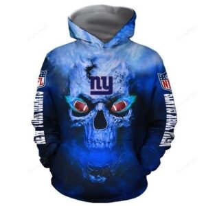 New York Giants Skull Pullover And Zippered Hoodies Custom 3d Graphic Printed 3d Hoodie For Men For Women - 72d93e2aa352