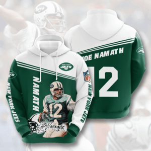 New York Jets Joe Namath 12 3D Hoodie - 60a710f33066