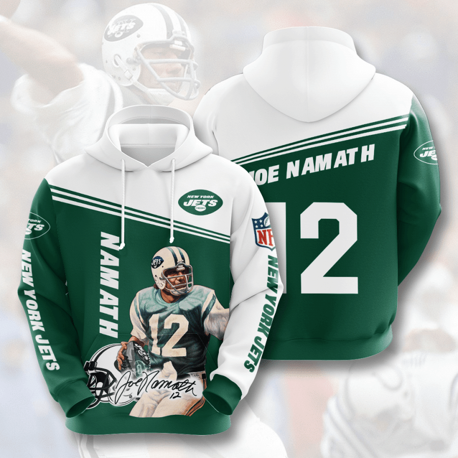 New York Jets Joe Namath 12 3D Hoodie - 60a710f33066 New York Jets Joe Namath 12 3D Hoodie - 60a710f33066