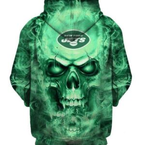 New York Jets Nfl Football Skull Hoodie All Over Print 3D Hoodie 3D Sweatshirt Clothing Hoodie21572 - cb24ed2bb682