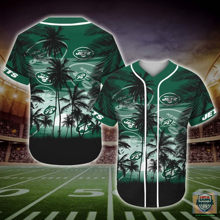 New York Jets Nfl Palm Tree Baseball Jersey New York Jets Nfl Palm Tree Baseball Jersey