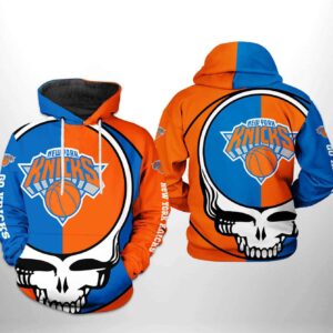 New York Knicks NBA Grateful Dead 3D Printed Hoodie/Zipper Hoodie - 2edf475187e9