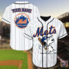 New York Mets Snoopy Custom Name Baseball Jersey